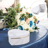 3Pcs White Heart Shaped Candy Box Storage Container with Durable Paper Material