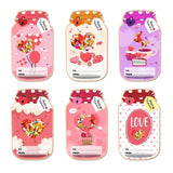 25 Pcs Valentines Day Card Set - DIY Mason Jar Cards, Happy Valentine's Day Cards, Funny Valentine Exchange Cards for Boys Girls Class Classroom Party Favors (Candy Not Included)