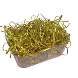 Shimmering Golden Silk Rafi Grass, 100g Glittery Gift Wrapping Filling, Wrapping Crafts Basket Filler Decorative Packaging Floral Arrangement DIY Party Home Decoration