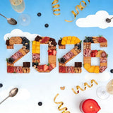 2026 Graduation Decorations - 2026 Cardboard Numbers Charcuterie Board Box, 10" Fillable Paper Tray for Grad Centerpieces Party Table Display Candy Snack Tray for New Year Birthday Celebration