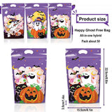 3 Pcs Halloween Goodie Candy Bags Large Treats Bags with Handle Kids Halloween Candy Bags Plastic Gift Bag Party Favors Supplies for Halloween Party Favor