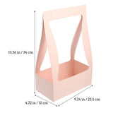 2Pcs Handheld Pink Flower Packing Box Paper Storage Case for Flower Arrangements