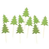 10pcs Christmas Tree Cake Picks, Green Dessert Toppers