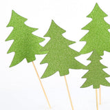10pcs Christmas Tree Cake Picks, Green Dessert Toppers