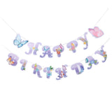 2pcs Butterfly Birthday Happy Birthday Bunting Banner Garden Butterfly Banner Kids Birthday Banner for Birthday Celebrations Party Favors