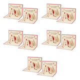 Set of 10 3D Hollow Christmas Greeting Cards for Holiday Season Festive Celebrations