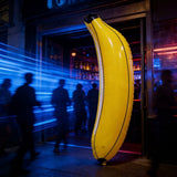 Event & Party Prop - Large Inflatable Banana for Tropical Beach Theme Celebrations and Standee for Entertainment Venues
