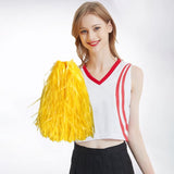2PCS Cheerleading Handheld Color Flower Sports Activities Performance Cheering Supplies Fan Shaped High Density Strips Handle Design Off 2PCS