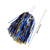 2PCS Cheerleading Handheld Color Flower Sports Activities Performance Cheering Supplies Fan Shaped High Density Strips Handle Design Off 2PCS