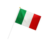 10 PCS Italy Handheld Small Flag Italian Italiano Hand Held Mini Decor Decoration Banner