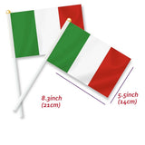 10 PCS Italy Handheld Small Flag Italian Italiano Hand Held Mini Decor Decoration Banner