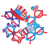 4-Pack Star-Shaped Glasses with USA Flag Design, Lightweight Comfortable Frames for Patriotic Parties, July 4th Celebrations, Adults