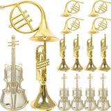 Musical Instrument Christmas Tree Ornament Plastic 15Pcs 5.9x2in