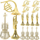 Musical Instrument Christmas Tree Ornament Plastic 15Pcs 5.9x2in