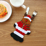 Christmas Tableware Bags Festive Theme Pattern Perfect for Decoration 6Pcs