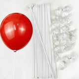 100Pcs Balloon Sticks - Balloon Stick and Cup for Party Wedding Plastic Balloon Sticks with Cups for Birthday Party, Wedding