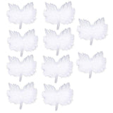 10Pcs Angel White Feather Wing Christmas Tree Decor Hanging Ornament Wedding Prop (White, 20 * 15cm/7.9 * 5.9inch)