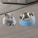 Pet Feeder Raised Metal Non Slip Food Feeder Tilted Elevated Container Drinking Cat Dog Bowl for Cats Small Medium Dogs Kitten
﻿