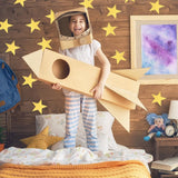 40 Pieces Gold Stars Cutouts, Double Printed Star Paper Star Confetti Cutouts 5.9 Inch Glitter Stars Decorations for Bulletin Board Classroom Wedding Party Supplies