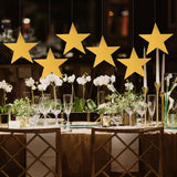 40 Pieces Gold Stars Cutouts, Double Printed Star Paper Star Confetti Cutouts 5.9 Inch Glitter Stars Decorations for Bulletin Board Classroom Wedding Party Supplies