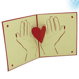 3D Greeting Card Red Heart for Festivals and Special Occasions