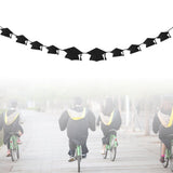 Graduation Party Decor Doctoral Hat Photo Banners Black