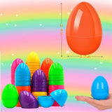 Plastic Easter Eggs Bulk,50Pcs Plastic Fillable Easter Eggs,2.4" Colorful Bright Easter Eggs for Easter Hunt,Easter Basket Stuffers Fillers