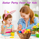 Plastic Easter Eggs Bulk,50Pcs Plastic Fillable Easter Eggs,2.4" Colorful Bright Easter Eggs for Easter Hunt,Easter Basket Stuffers Fillers