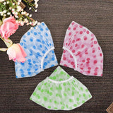 3PCS Shower Caps, Elastic Reusable Waterproof Plastic Shower Cap for Women Ladies Spa Salon (Red+Green+Blue)