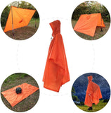 Multifunctional Picnic Blanket Mat Outdoor Rain Poncho Backpack Rain Cover Waterproof Tent Tarp Shelter Sunshade