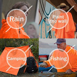 Multifunctional Picnic Blanket Mat Outdoor Rain Poncho Backpack Rain Cover Waterproof Tent Tarp Shelter Sunshade