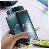 2 Pcs Mini Tea Storage Containers Tea Tins Coffee Tins Food Storage Container for Tea Coffee Herb Candy Chocolate Sugar Spices