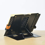 Desk Book Stand Document Holder Heavy Duty Metal Reading Stand Black for Book Magazine Menu Music Score Speech Draft