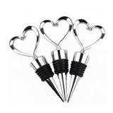 3 Pcs Wine Beverage Bottle Stopper Wine Stoppers Heart Shape Heart Shape Wine and Beverage Bottle Stoppers for Guests