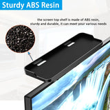 TV Top Screen Shelf Adjustable Computer Monitor Shelf Storage Bracket Mount Hold Cable Media Box, Game Console,WiFi Router, Plants