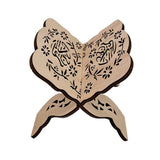 Holder Stand Muslim Al-Quran Rehal Book Stand,Foldable Wooden Prayer Books Shelf ,Reading Shelf for Religious Gift (Wood-Small)