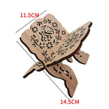 Holder Stand Muslim Al-Quran Rehal Book Stand,Foldable Wooden Prayer Books Shelf ,Reading Shelf for Religious Gift (Wood-Small)