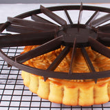 Marvellous Cake Portion Marker,10/12 Piece Pie Cutters ABS Cake Divider Cheesecake Cutter with Handle for Pastry Baking