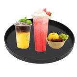 Sturdy Wood Serving Tray, Elegant Round Multifunction Wooden Tea Tray for Cafe Office Dining Table, Easy to, Wide Application