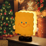 Night Light for Kids Cute Cookie Shape Bedside Nightlight Lamp USB Rechargeable Night Lamp Adjustable Brightness for Toddler