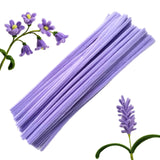 100 Pieces Light Purple Pipe Cleaner Craft Set,Thick Fuzzy Chenille Stem Pipe Cleaners for DIY Craft Projects and Decorations