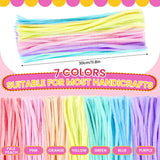 300Pcs Pipe Cleaners Chenille Stem,Pipe Cleaner Crafts,Craft Supplies Bulk for DIY Arts Crafts Project,7 Colors (Macaron)