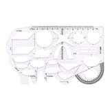 1 Pc Clear Geometry Ruler Architectural Templates Drawing Template Template Architecture Hollow Drafting Ruler Shapes 7.56x4.53in
