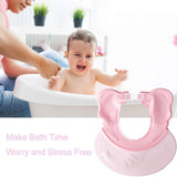Baby Shower Cap Adjustable Silicone Shampoo Bath Cap Visor Cap Protect Eye Ear for Infants Toddlers Kids Children - Light Pink