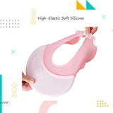 Baby Shower Cap Adjustable Silicone Shampoo Bath Cap Visor Cap Protect Eye Ear for Infants Toddlers Kids Children - Light Pink