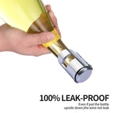 Champagne Stopper, Stainless Steel Bottle Plug Sealer for Sparkling Wine, Superior Leak-Proof Bubble Retaining Saver 2pes