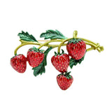 Strawberry Enamel Brooch For Women Red Strawberry Pin Brooch Fruit Brooches Pins Badges for Clothing Backpacks Bag