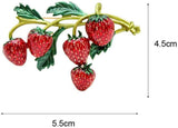 Strawberry Enamel Brooch For Women Red Strawberry Pin Brooch Fruit Brooches Pins Badges for Clothing Backpacks Bag
