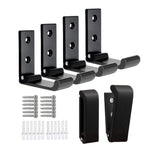 Foldable Coat Hooks 6pcs Black Wall Hooks for Hanging Towel No Rust Aluminum Folding Hooks for Hanging Wall (Black)