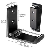 Foldable Coat Hooks 6pcs Black Wall Hooks for Hanging Towel No Rust Aluminum Folding Hooks for Hanging Wall (Black)